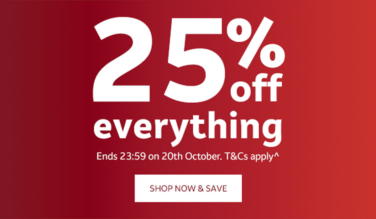 25% off everything Banner